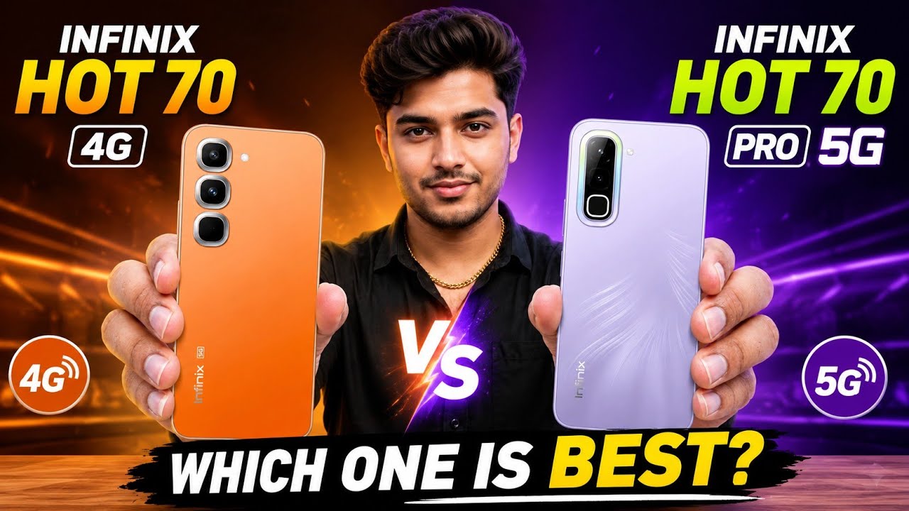 INFINIX HOT 70 4G VS INFINIX HOT 70 PRO 5G | WHICH ONE IS BEST |FULL MOBILE SPECS COMPARE VIDEO