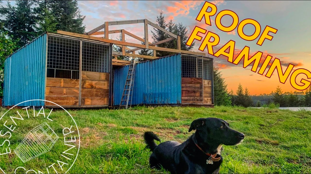 Container Barn: Roof Framing