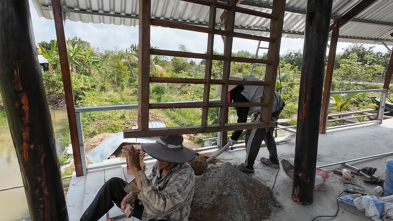 2 Cha Con Bắt Đầu Xây Thành Làm Khung Cửa Sổ và Tính Toán Cho Phần Vách Tường Còn Lại, Phòng Ngủ