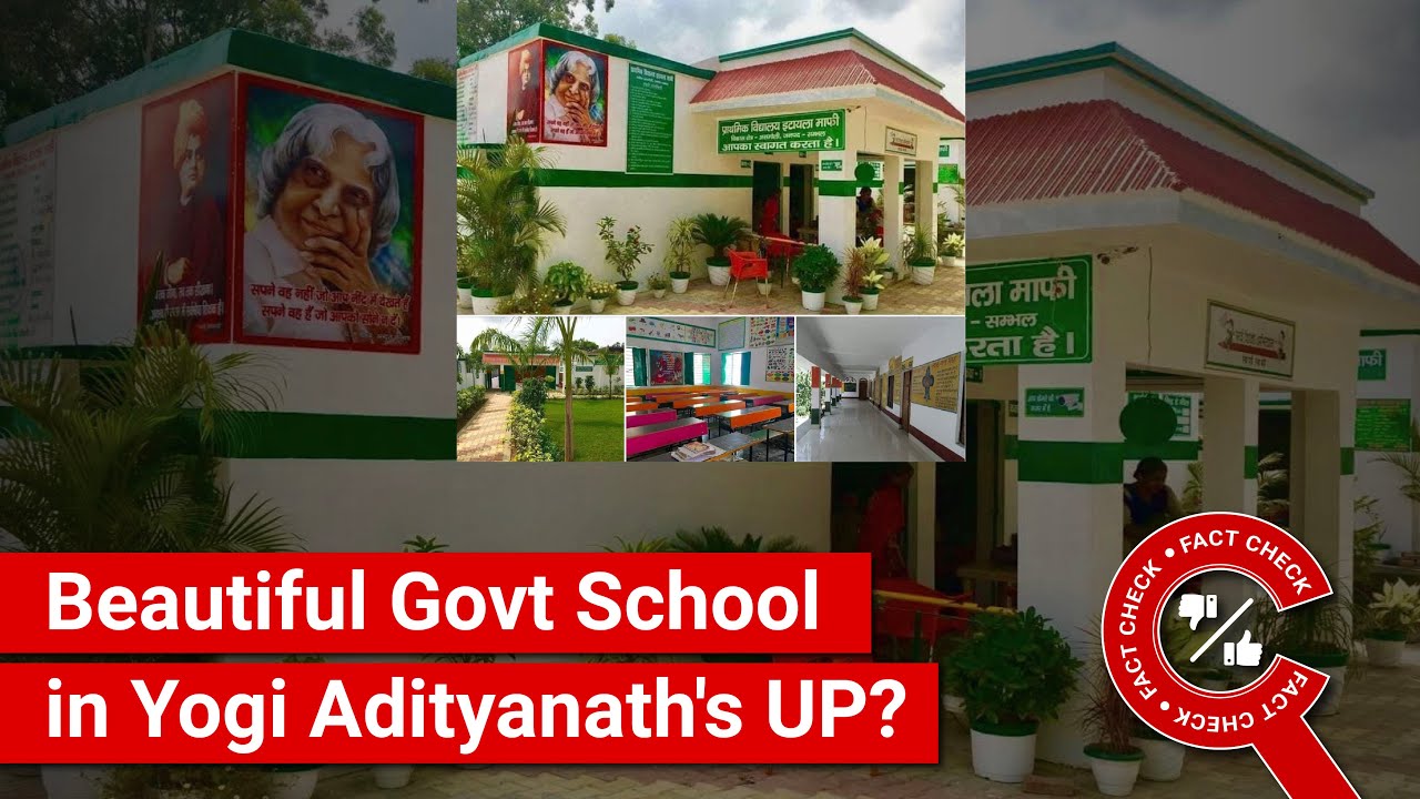 FACT CHECK: Viral Photos Show Beautiful Govt School in Sambhal District of Yogi Adityanath's UP?