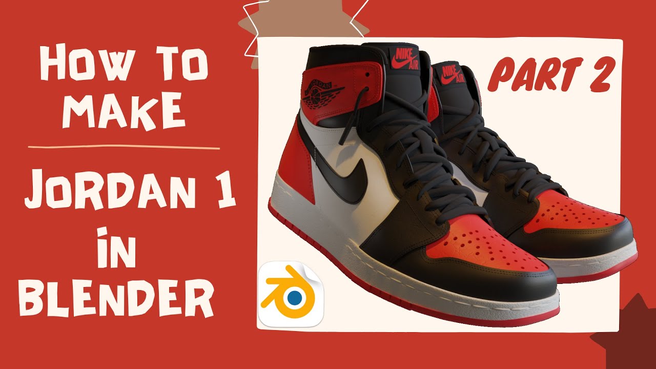 How to make Jordan 1s in Blender | Part 2 #blendertutorial