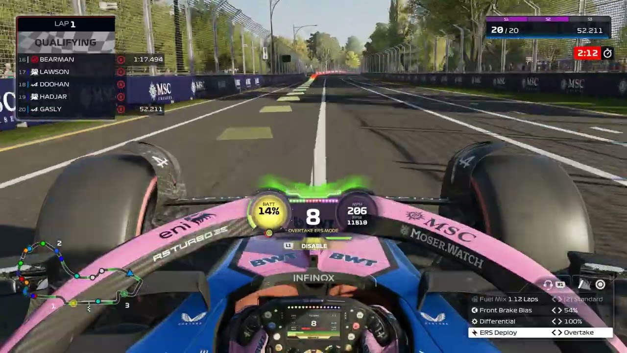 F1 25 Australia Controller Hotlap + ERS Strategy Included (1:14.918)