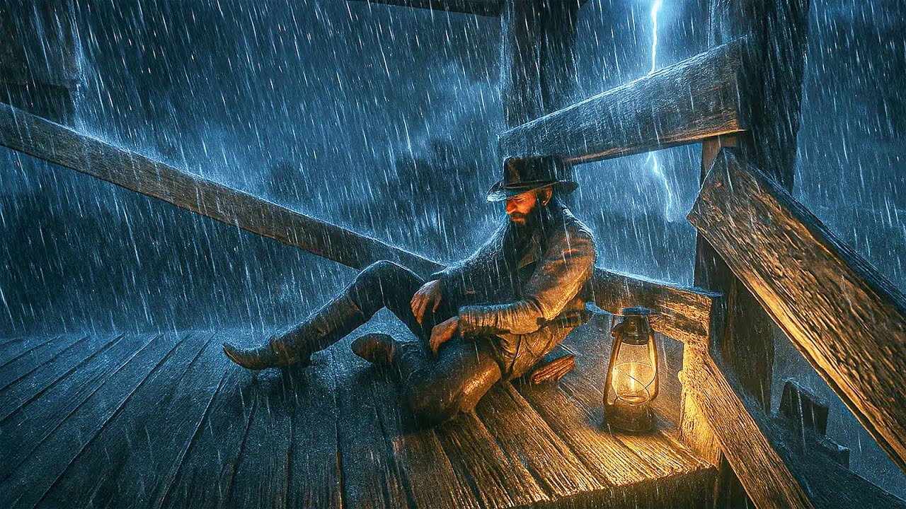 Taking Shelter on the Abandoned Watch Tower During Heavy Thunderstorm | RDR2 ASMR