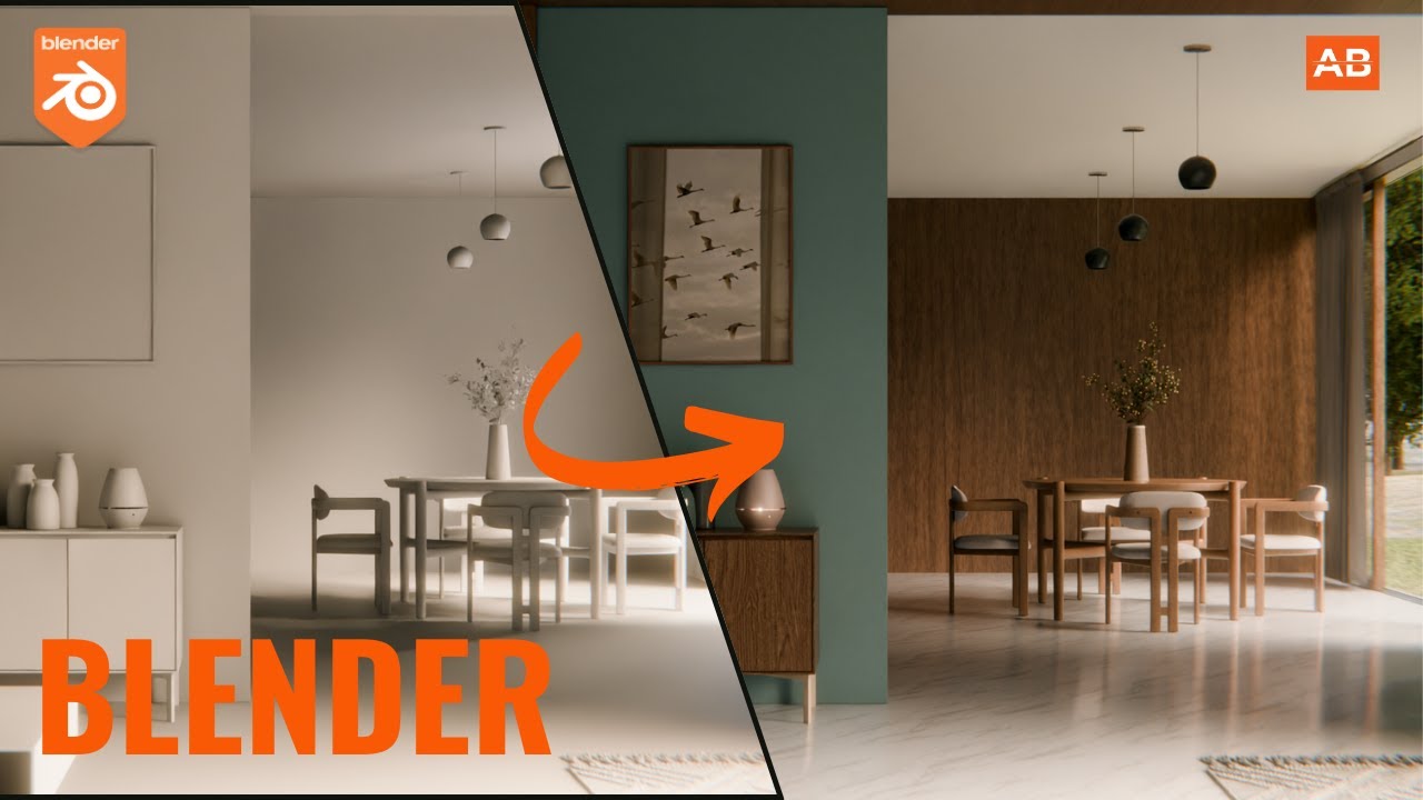 Logrando Iluminación Realista en Interiores en blender | Timelapse