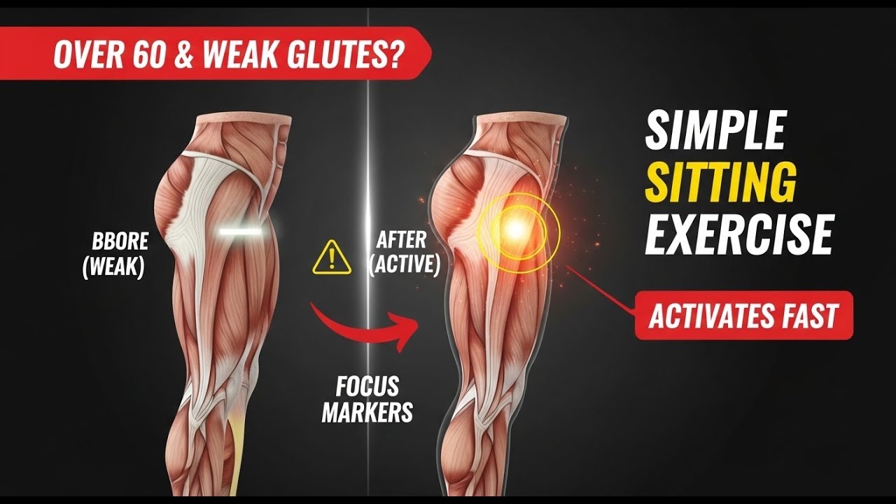 Over 60 With Weak Glutes? This Simple Sitting Exercise Activates Them Fast