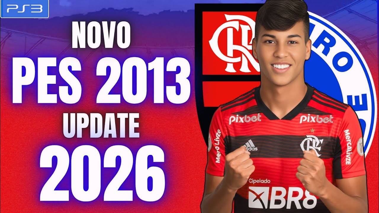 NOVO PES 2013 COM UPDATE DE 2026 PARA PS3 | GAMEPLAY COMPLETO 
