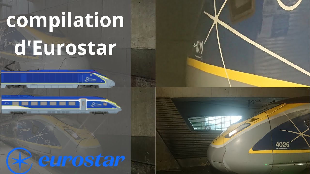 Compilation d'Eurostar en gare de Lille Europe