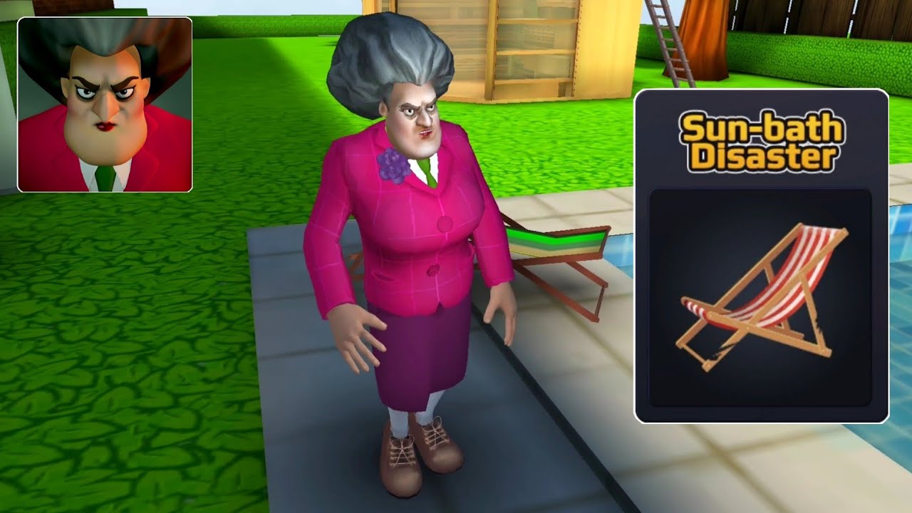 Scary Teacher 3D Gameplay Sun-Bath Disaster