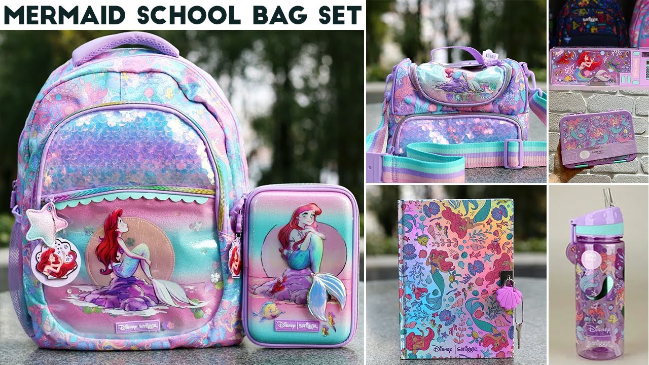 Genuine Disney Australia Smiggle Mermaid School Bag set