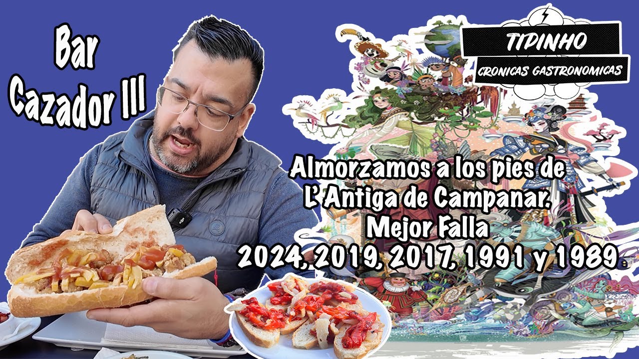 Almorzamos en el Cazador III,un espectacular ESMORZAR FALLER a pies de la Falla L'Antiga de Campanar