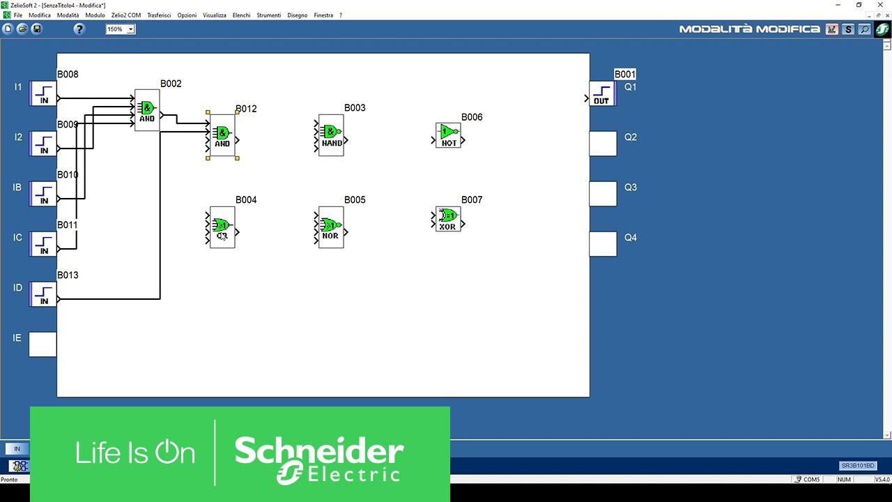 Come si utilizzano le porte logiche su Zelio Soft2 | Schneider Electric Italia