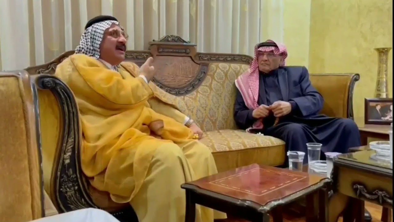 لقاء امير قبائل بني حسن في العراق الامير حسين العباسي مع شيخ بني حسن في الاردن الشيخ ضيف الله القلاب