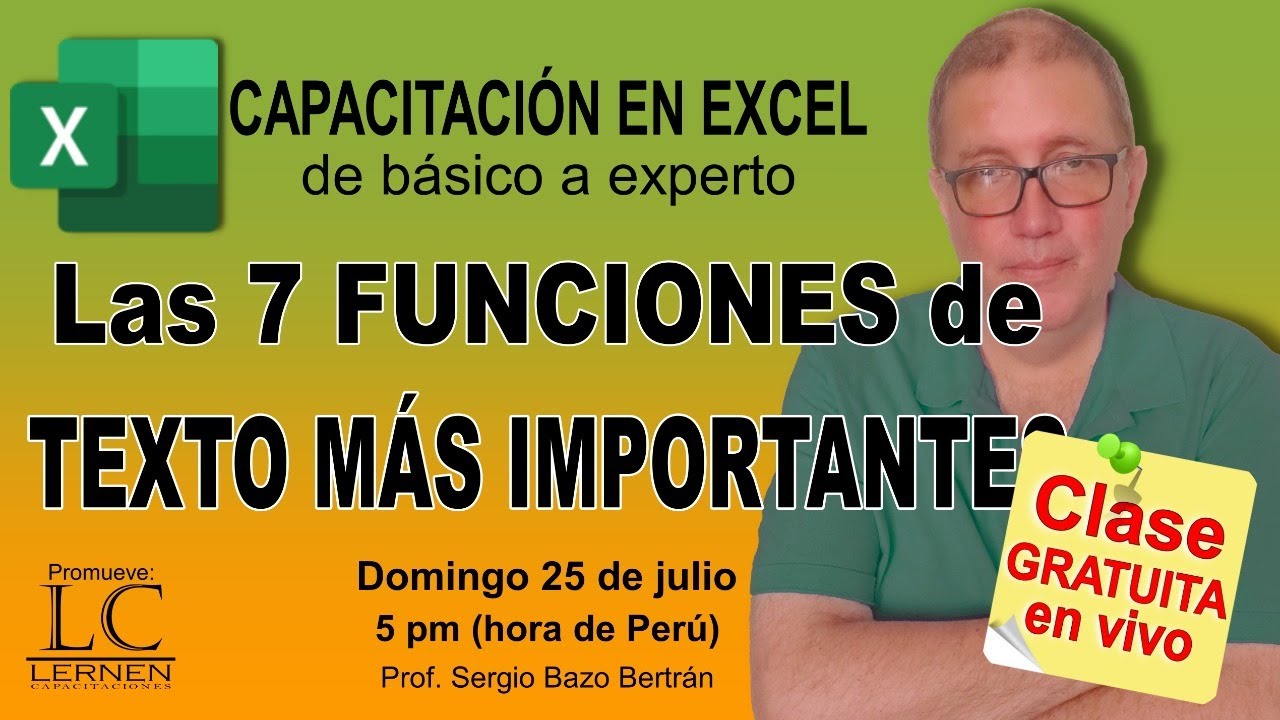 Clase GRATIS - Las 7 FUNCIONES DE TEXTO más importantes