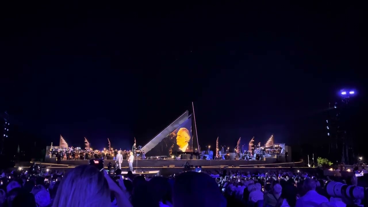 Perfect Symphony by Andrea Bocelli and Ed Sheeran, live at Teatro del Silenzio, July 2024