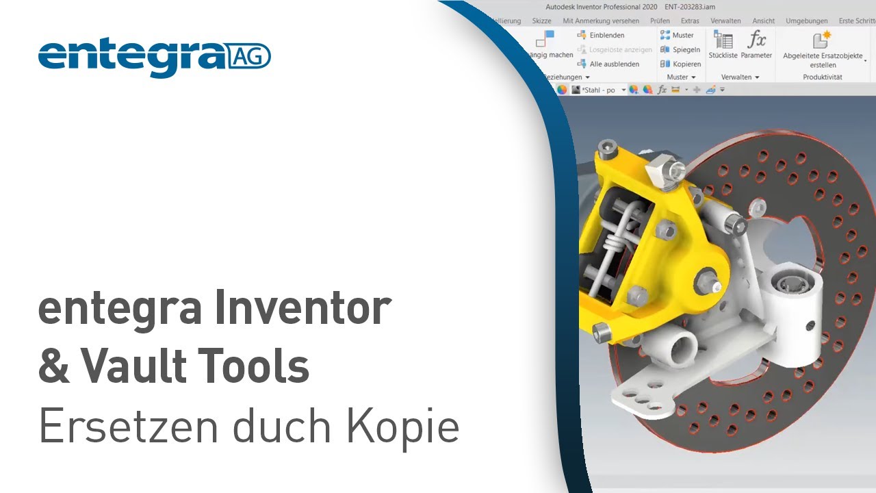 entegra Inventor und Vault Tools - Ersetzen durch Kopie