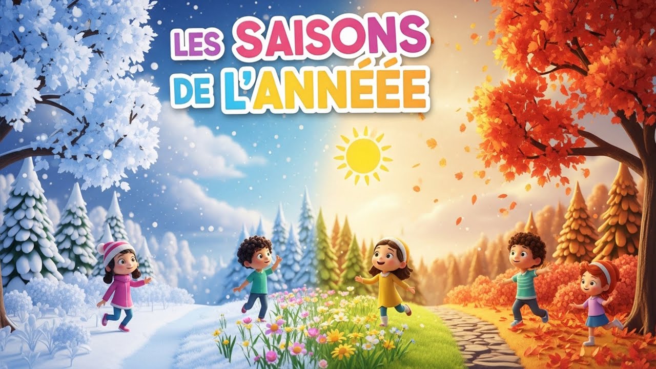 LES SAISONS DE L&rsquo;ANN&Eacute;E 🌸☀️🍂❄️ &ndash; Comptine pour enfants | Apprendre les saisons en chanson