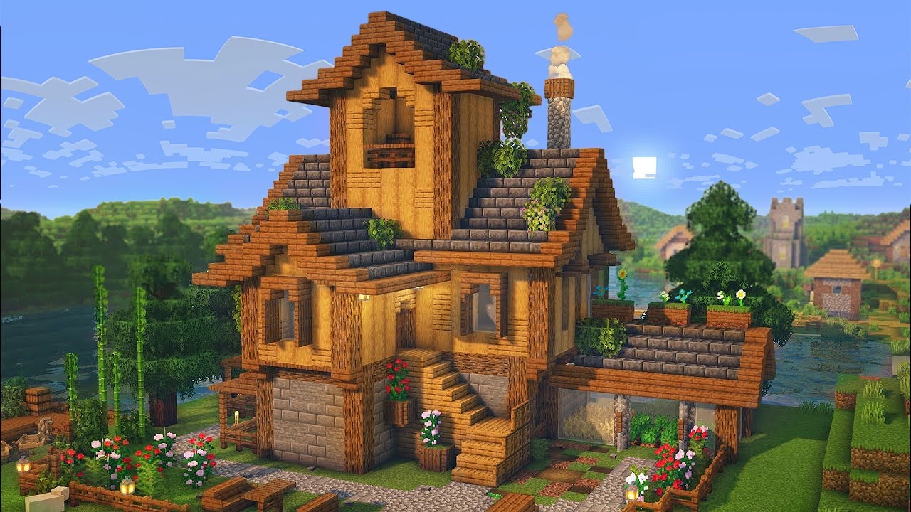 Minecraft großes Haus bauen Tutorial 1.20 - Survival Haus bauen in Minecraft