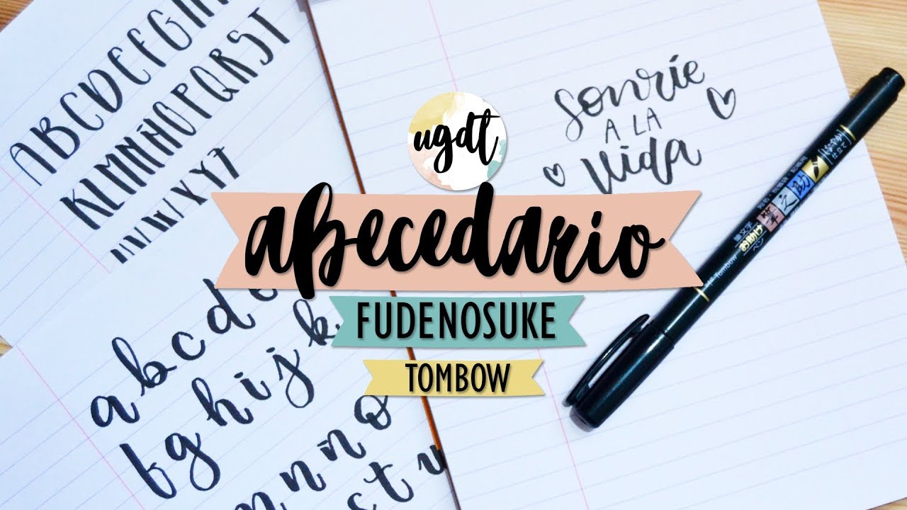 Abecedario con fudenosuke de tombow (Punta blanda) - UGDT