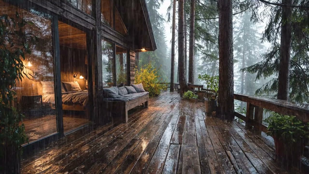 Peaceful Deep Forest Night Rain 🌲 | Relaxing Ambience for Restful Sleep