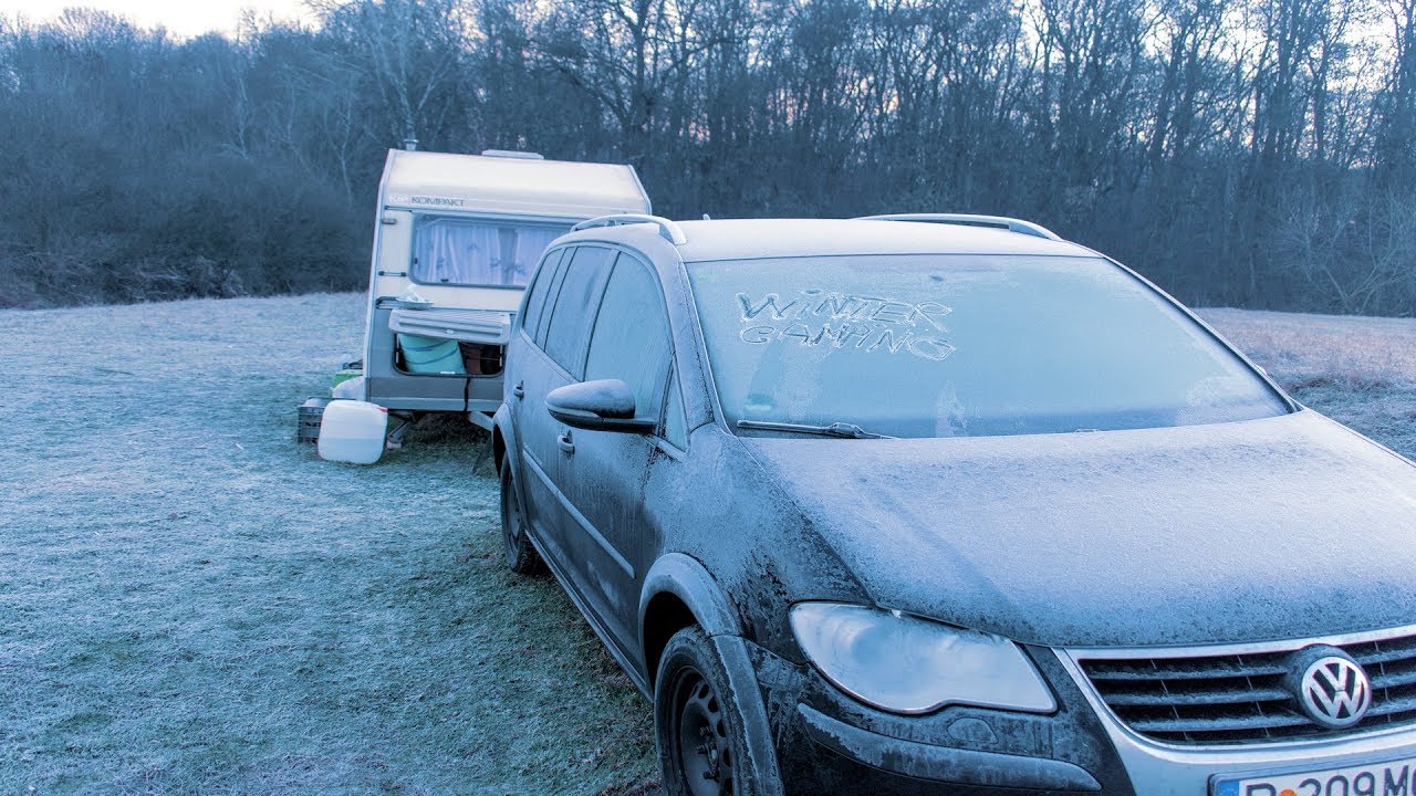 Doua zile de pescuit pe Neajlov si campare cu rulota in Iepuresti la -10 grade C. Partea a II-a