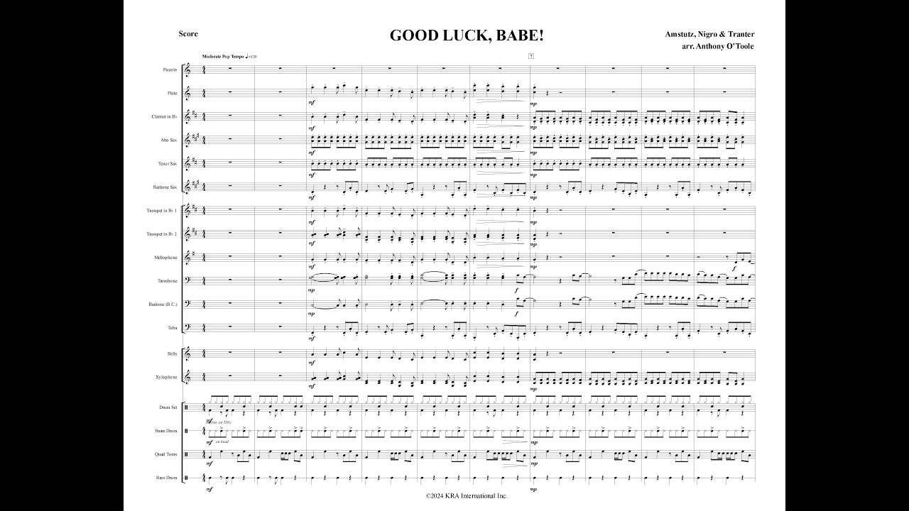 GOOD LUCK, BABE! (Marching Band Arrangement)
