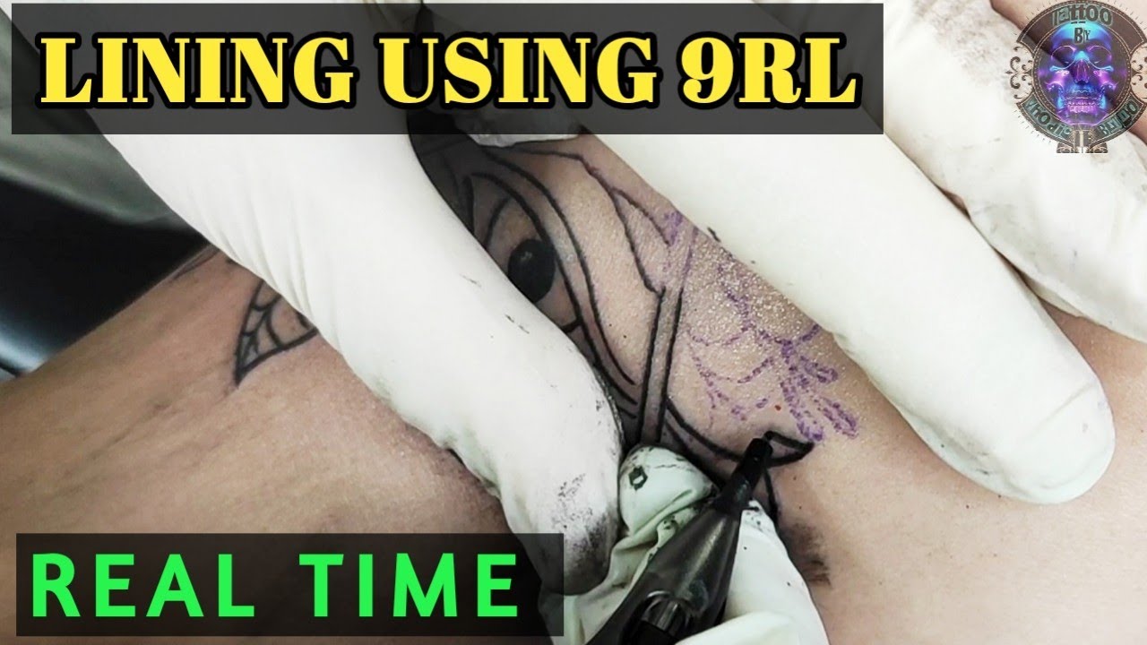 HOW TO LINING TATTOO - REAL TIME ( USING 9RL )