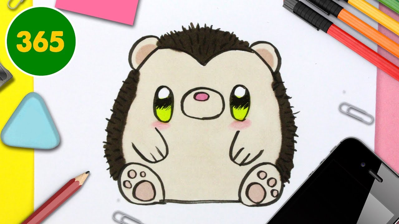 COMMENT DESSINER UN HÉRISSON KAWAII 🔥 apprendre à dessiner 🔥Comment dessiner Kawaii facile