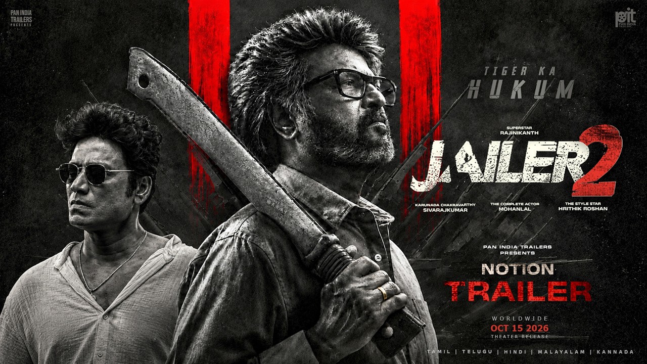 JAILER 2 - Notion Trailer | Rajinikanth | S J Suryah | Suraj | Mohanlal | Shiva Rajkumar | Nelson
