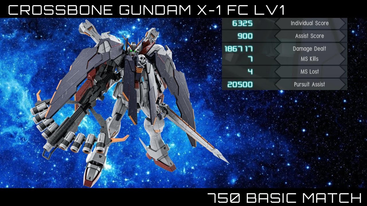 GBO2 - Crossbone Gundam X-1 FC LV1 - 750 Basic Match