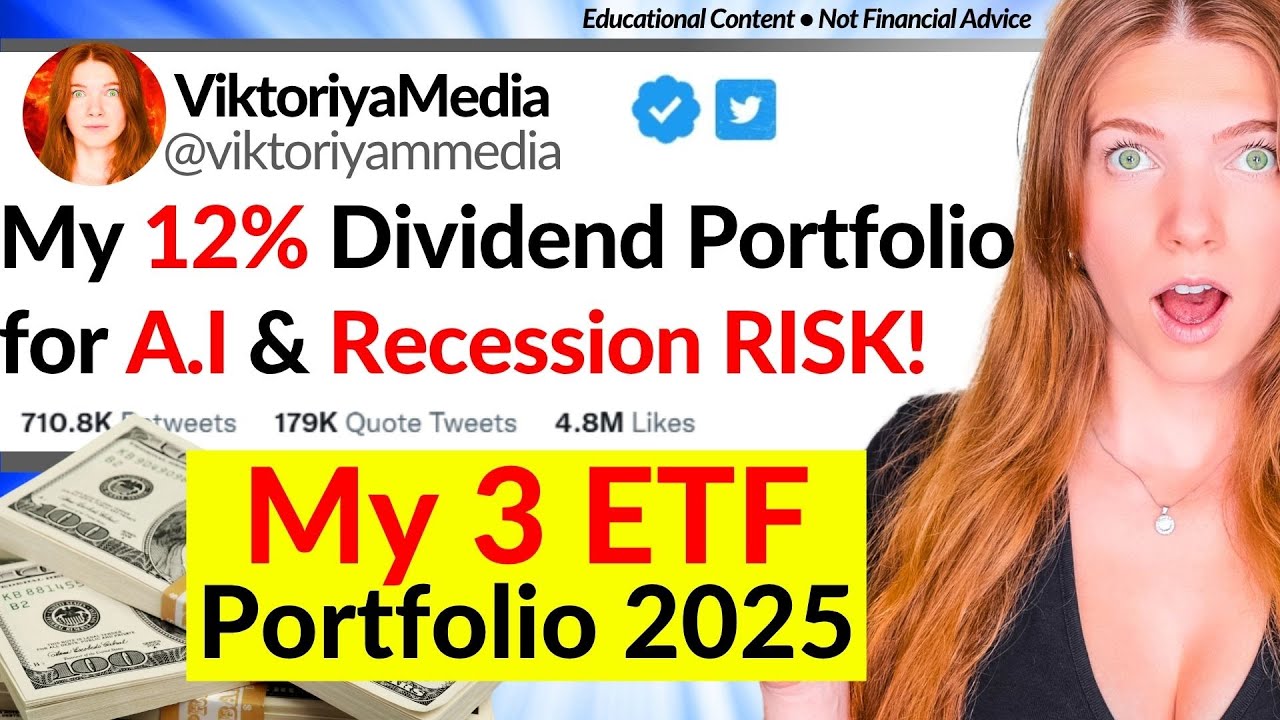 Мой дивидендный портфель из 3 ETF создан с учетом риска ИИ и рецессии в 2025 году!