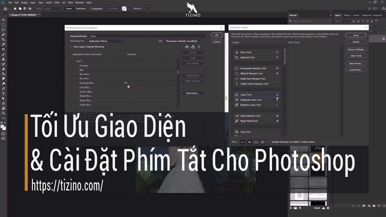 Hướng Dẫn Cách Tối Ưu Giao Diện Và Cài Đặt Các Phím Tắt Trong Photoshop | Tizino Academy