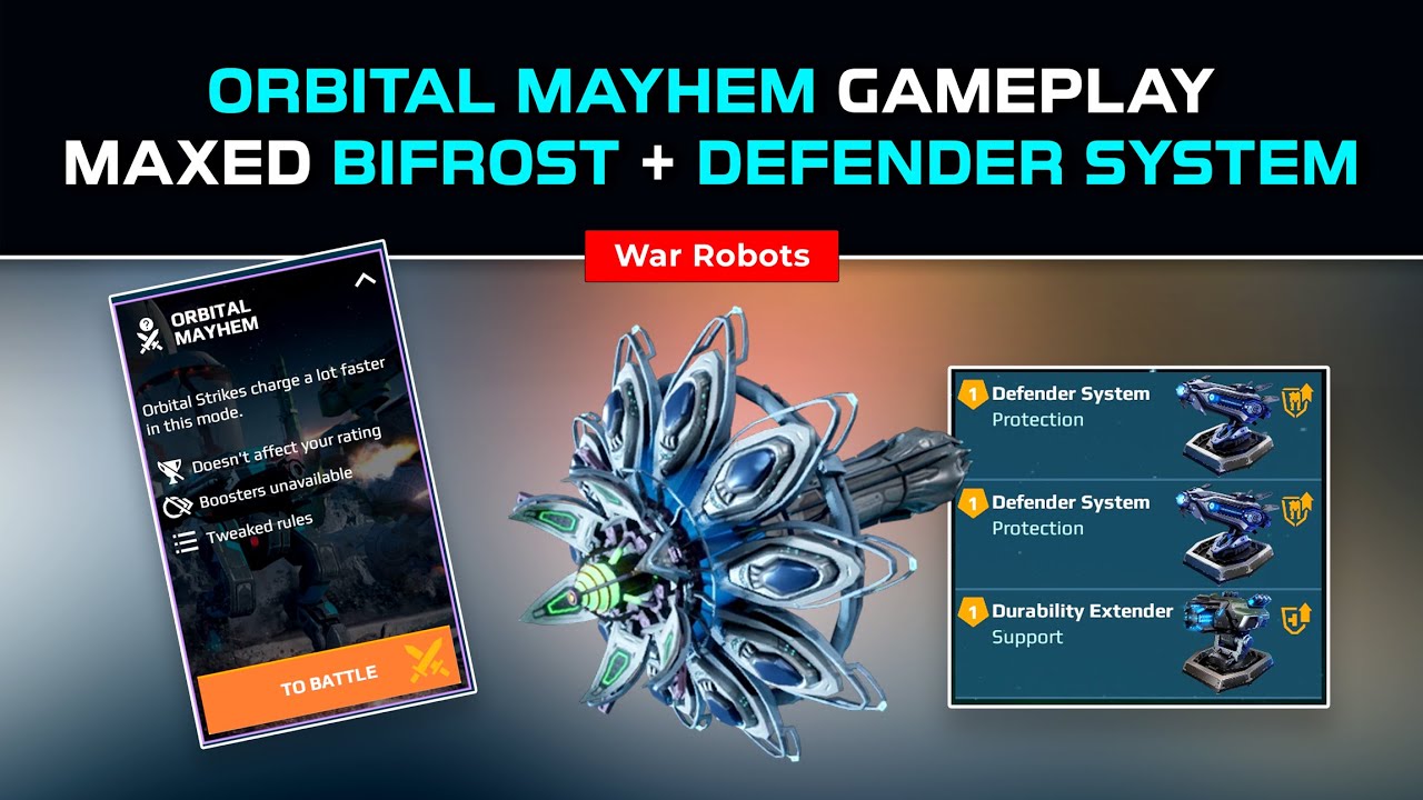 UNSTOPPABLE! Maxed BIFROST Mothership + Defender System | ORBITAL MAYHEM – War Robots | #mechbattle