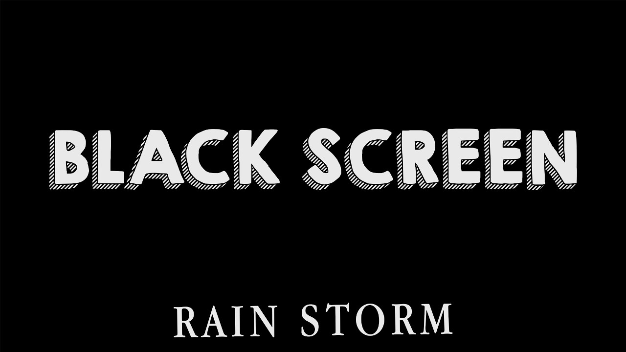 Falling Asleep to Night Rain and Gentle Thunder on a Quiet Evening | 1 Hours - Black Screen