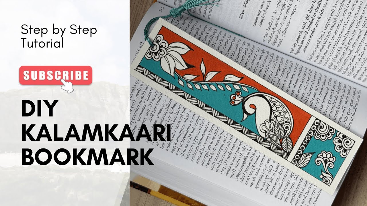 DIY Kalamkari Bookmark Tutorial | Easy Handmade Bookmark Using Kalamkari Art | Step-by-Step
