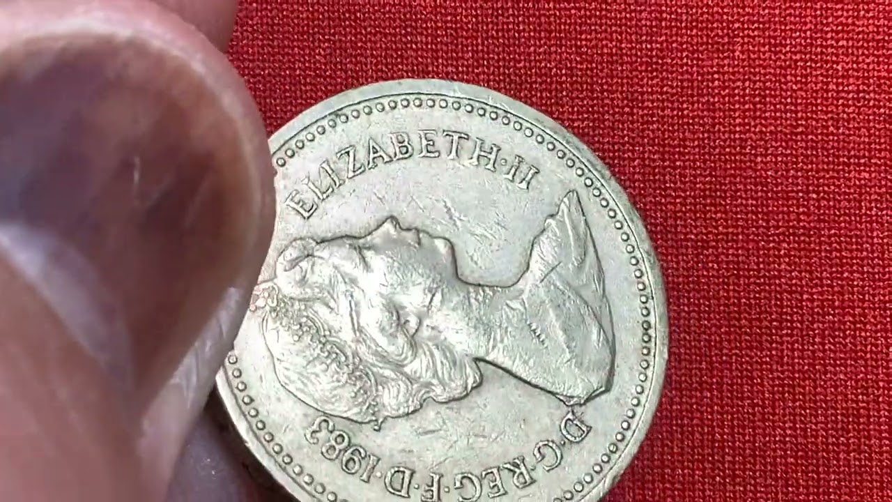 UK 1983 Error old coin Queen Elizabeth ll 1 pound