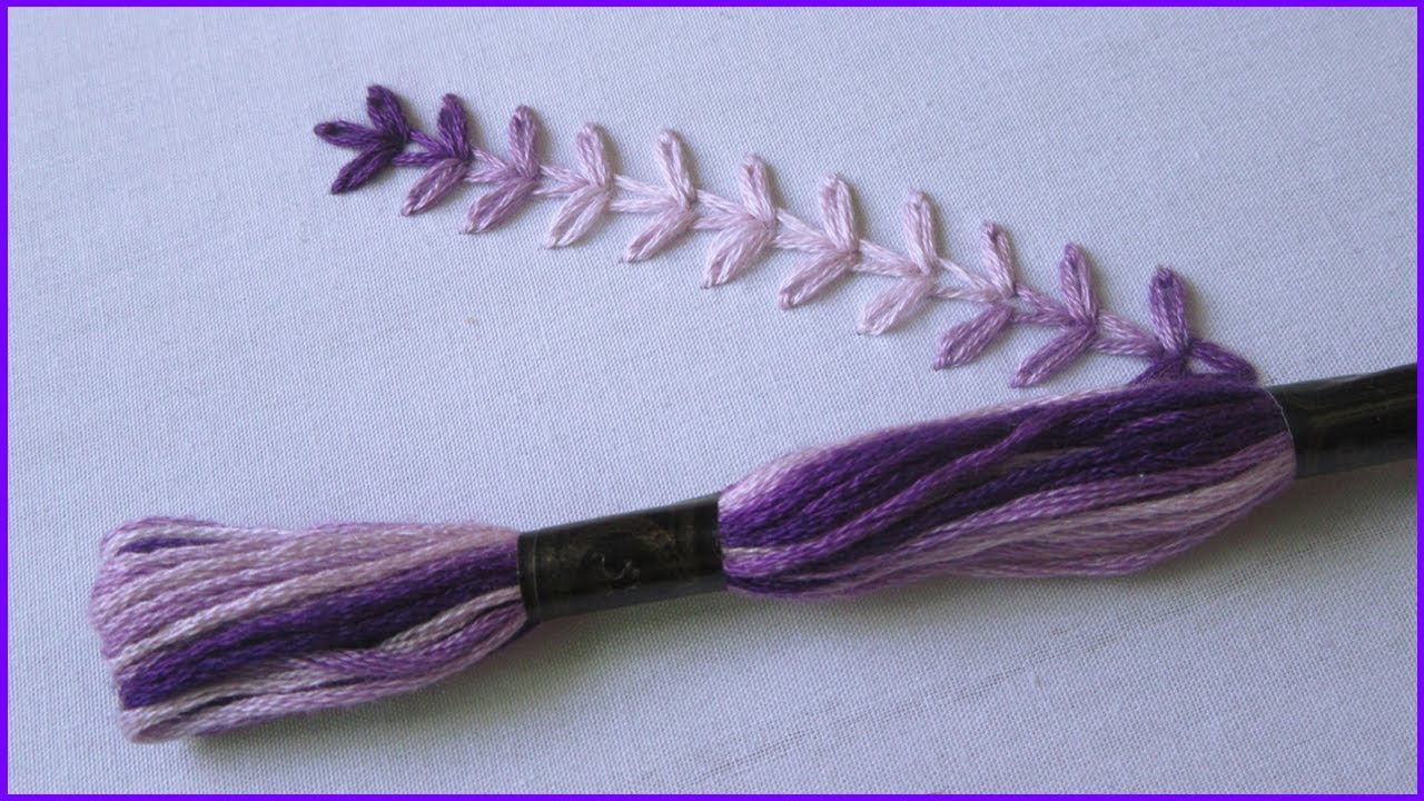 Hand Embroidery | Border Design By Lazy Daisy Stitch | Hand Embroidery Designs #24