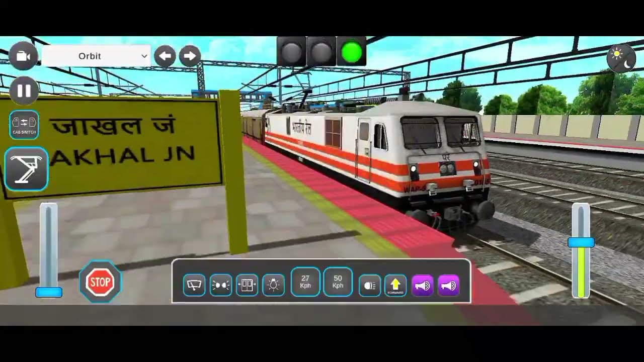 Indian Loco train Simulator gameplay High speed train run with WAP5 
