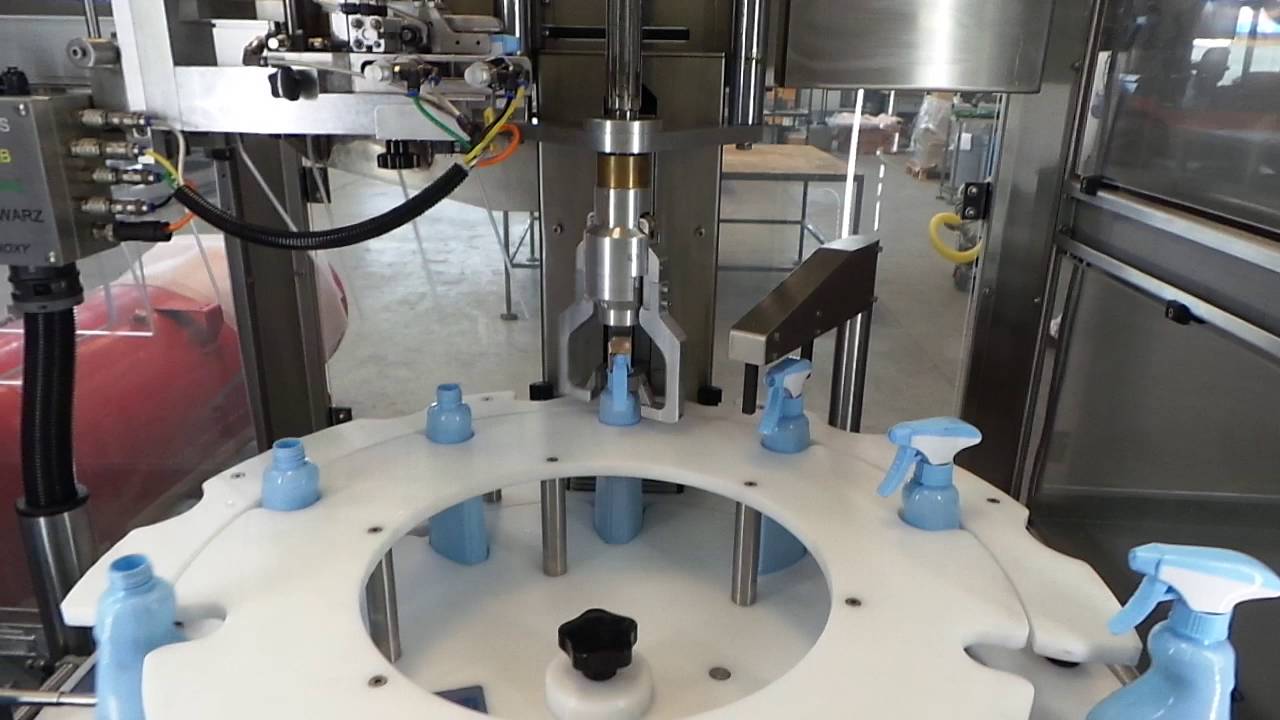 Automatic rotary capping machine MIRAY 1 - Home care - Screw-on triggers