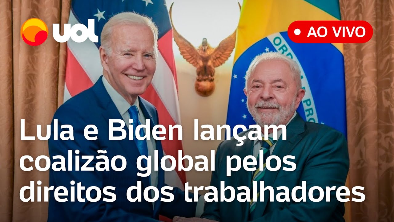 🔴 Lula e Biden ao vivo: Presidentes lan&ccedil;am pacto global pelos direitos dos trabalhadores; acompanhe