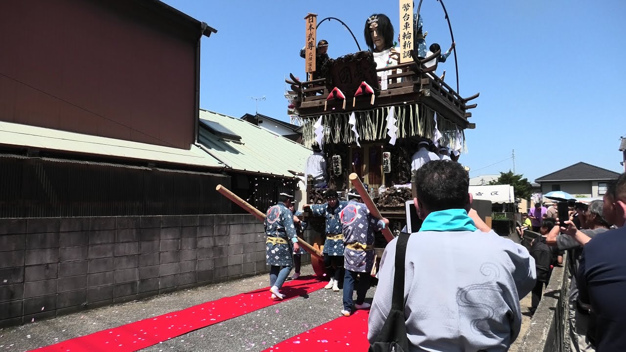 北横宿　幣台車輪新調　出発～茶花通り～銀座通り　#佐原の大祭