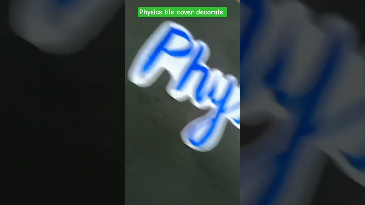 TENSION SUBJECT 😀 physics file cover decorate ideas 💡 