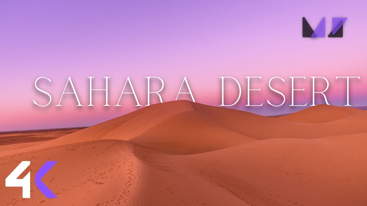 Beautiful Scenery in the Sahara Desert | 4K Drone Video along with Relaxing Music