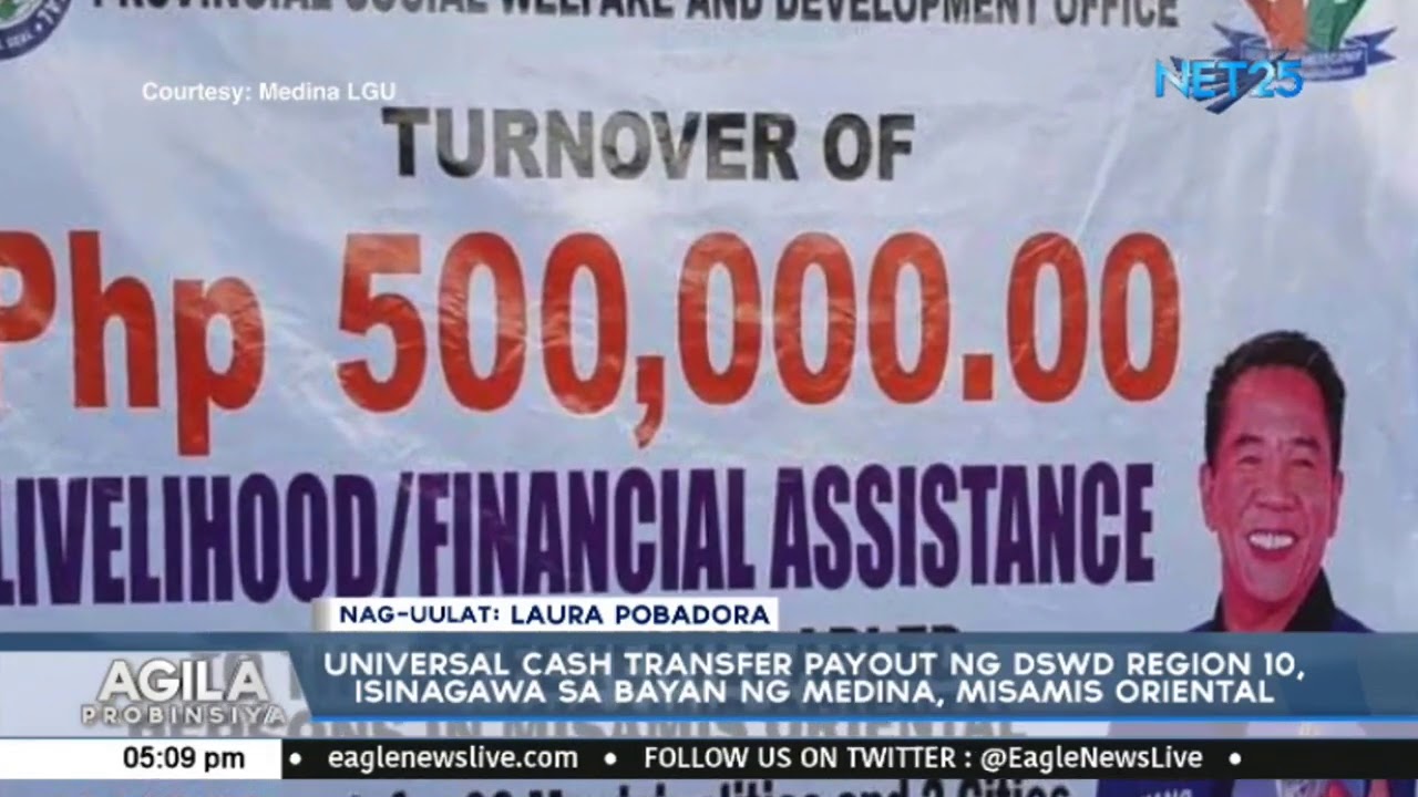 Universal cash transfer payout ng DSWD Region 10, isinagawa sa Medina, Misamis Oriental