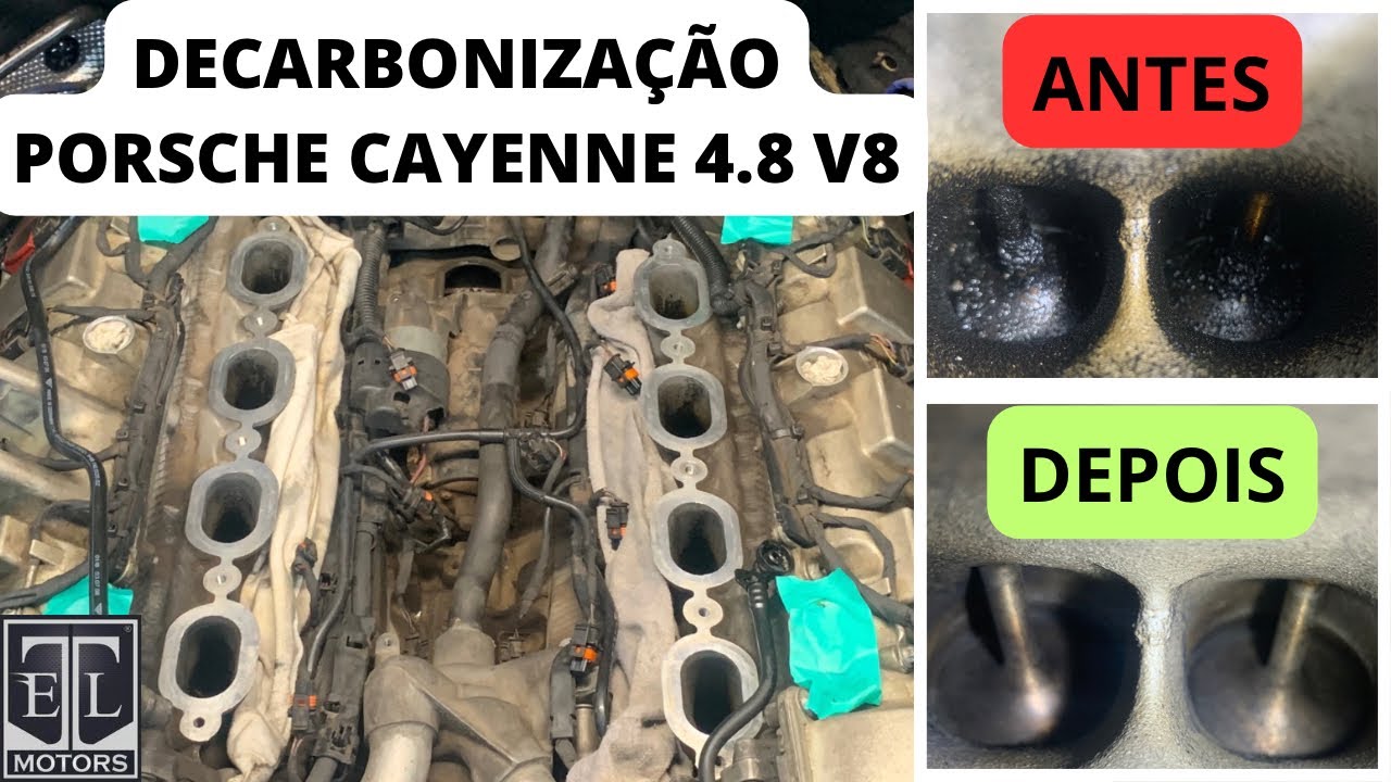 PORSCHE Cayenne V8 DESCARBONIZAÇÃO ADMISSÃO CASCA NOZ