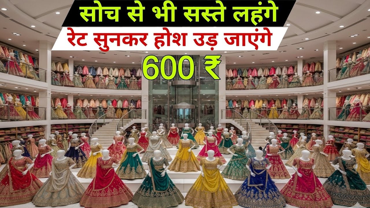 लहंगा 600 में | Lehenga choli manufacturers in surat | lehenga wholesale market in surat #lehenga