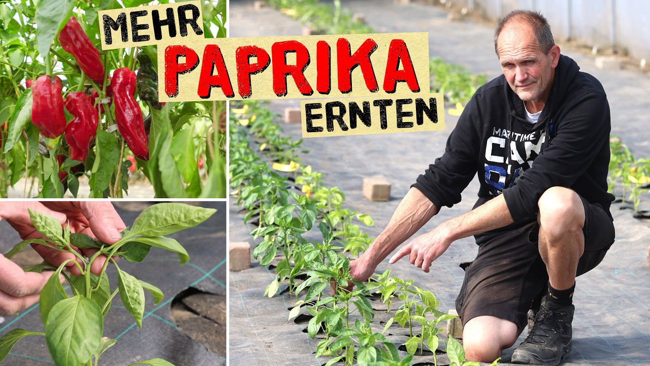 So baust du erfolgreich Paprika an - Gärtner verrät wie du massenweise Paprikas ernten kannst.