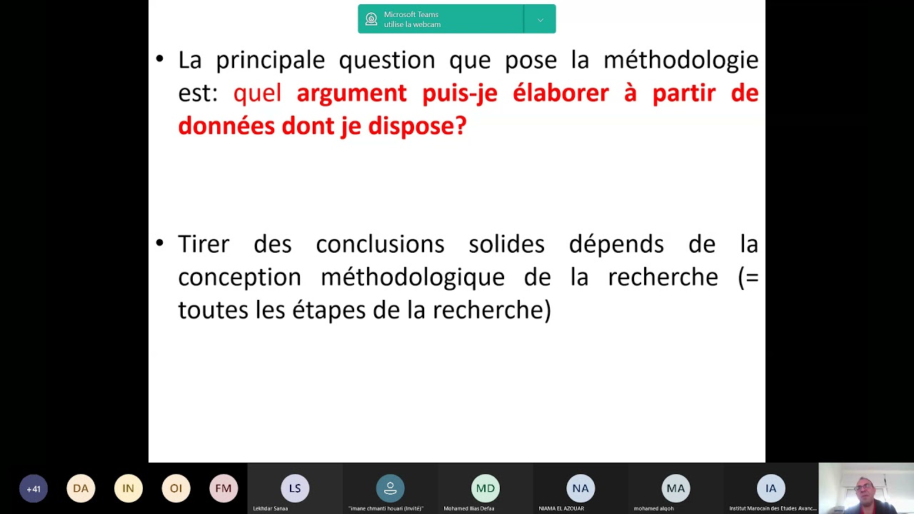 Séminaire Méthodologie de recherche en SHS   Méthodologie et Méthodes    -Deuxième session-
