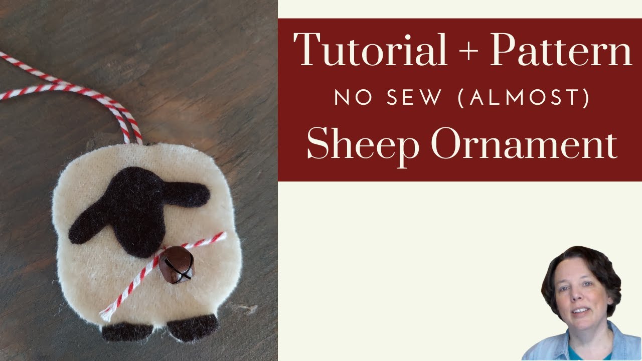 Easy Christmas Ornament to Make - Felted Wool Sheep Tutorial + Pattern