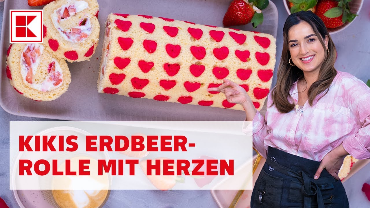Leckere Erdbeer-Biskuitrolle zum Muttertag | Kaufland