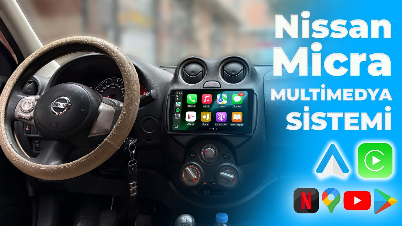Nissan Micra 2011 – 2013 | CarPlay & Android Auto Destekli Multimedya Montajı (22-295)